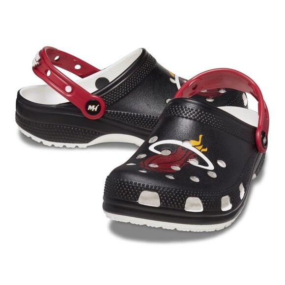 CROCS Other - Crocs NBA Miami Heat Classic Clogs Men's Size